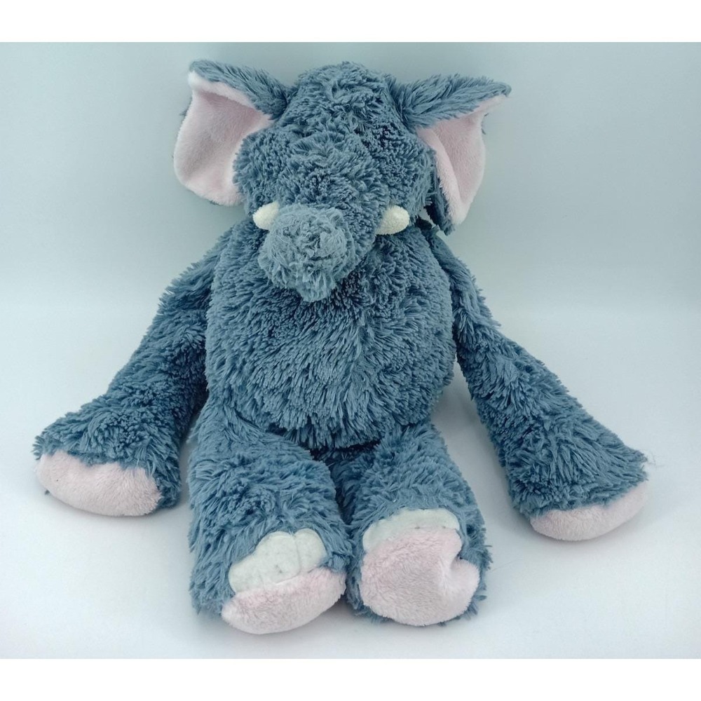 Vintage Ganz Heritage Blue Elephant Plush Stuffed Animal Primary Color VG